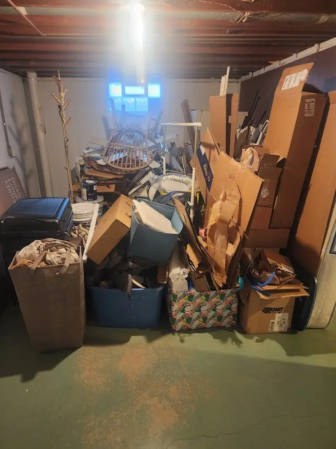 Roll-off dumpster container at job site for Roll Off Dumpster Rental in North Springfield